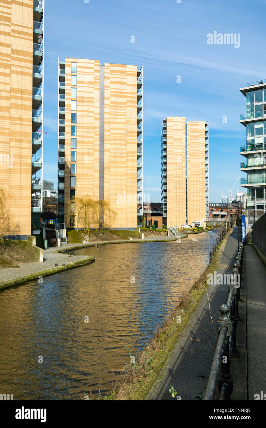 The St. Island apartment blocks, from the Bridgewater Canal