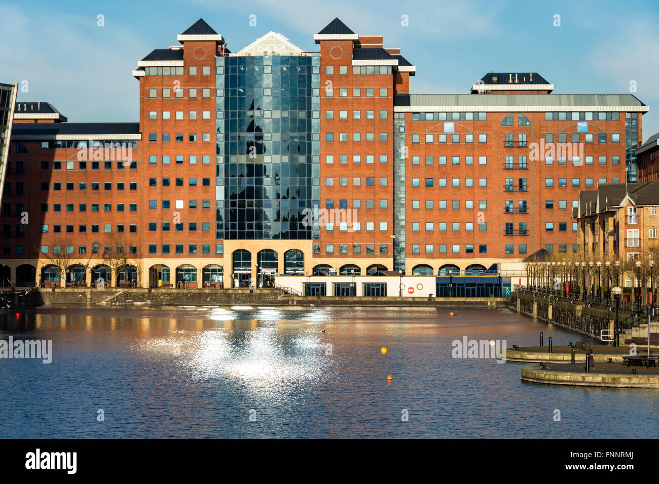 Anchorage Quay office buildings, Erie Basin, Salford Quays, Manchester, UK Stock Photo
