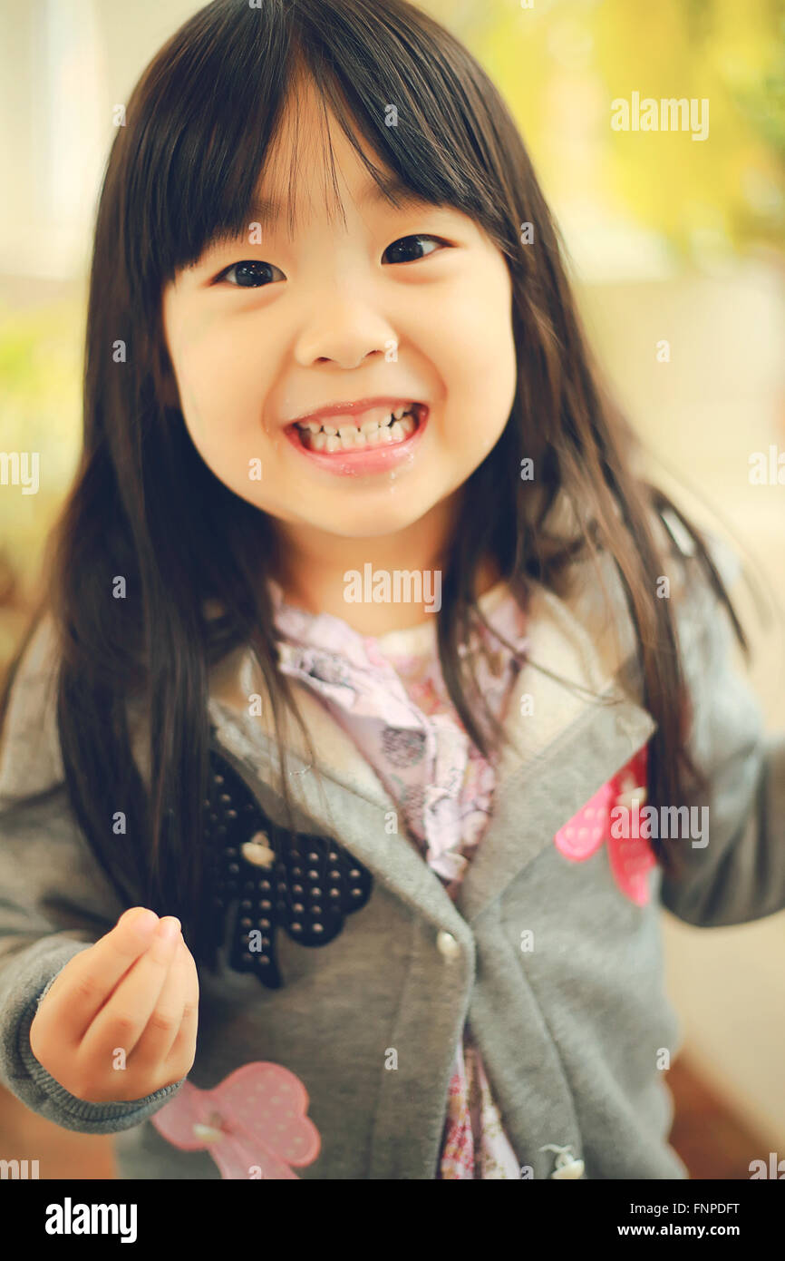 Happy little lady Stock Photo - Alamy