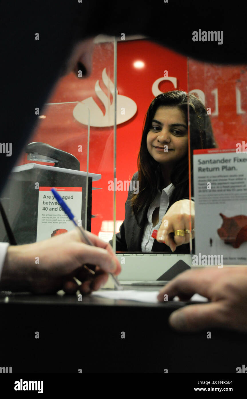 Santander Bank London UK. Stock Photo