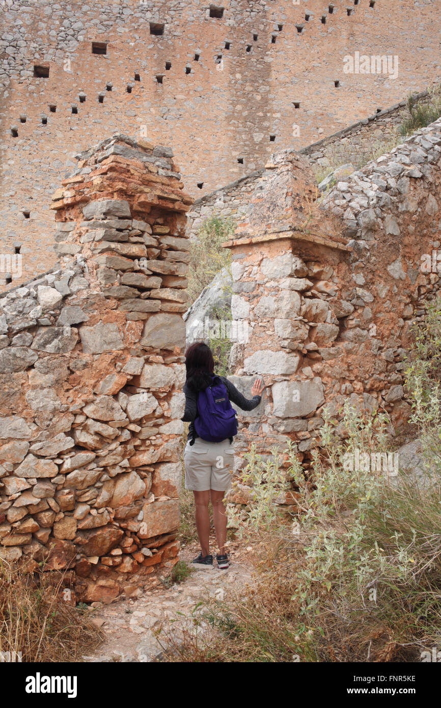Around Palamidi fortress in Nafplio Stock Photo