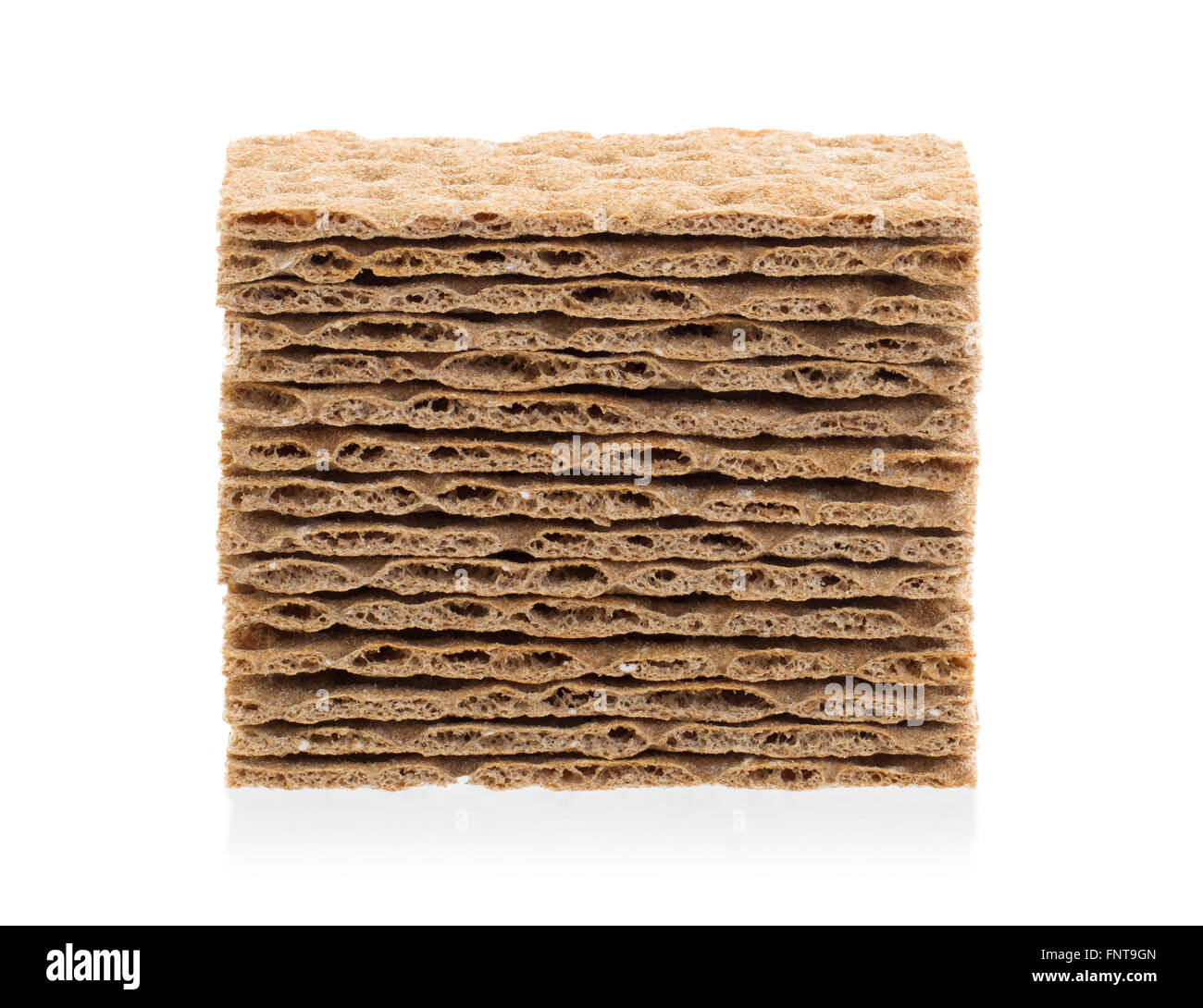 Stack of crackers (breakfast) isolated on a white background Stock ...
