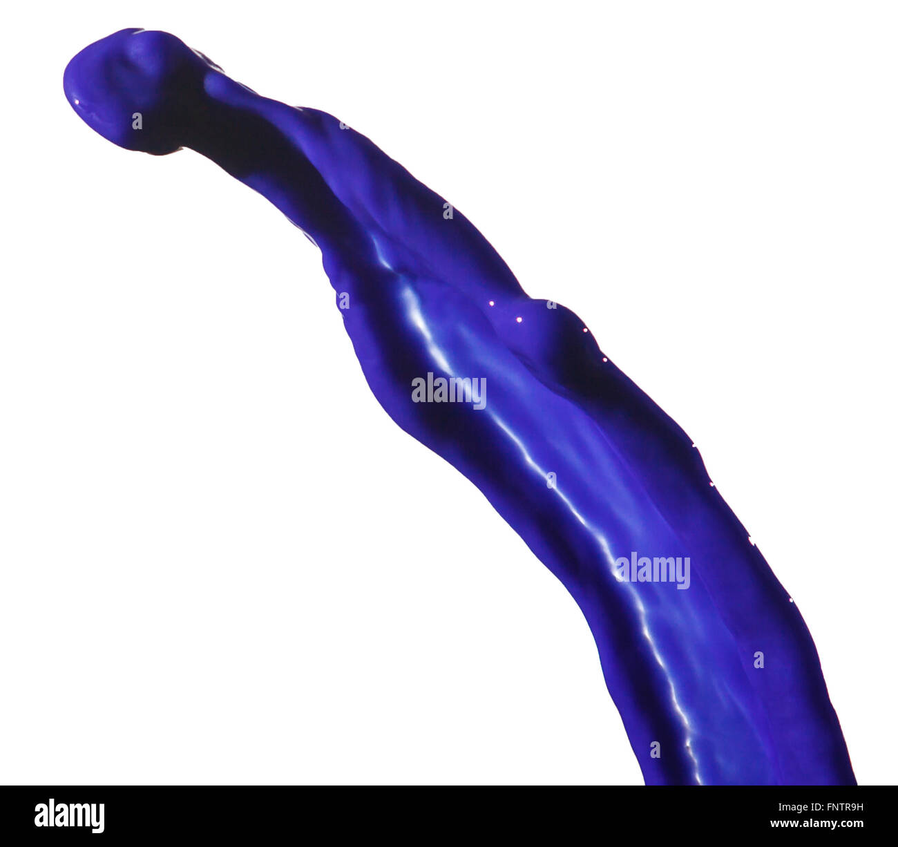 Blue paint splash isolated on white background Stock Photo - Alamy