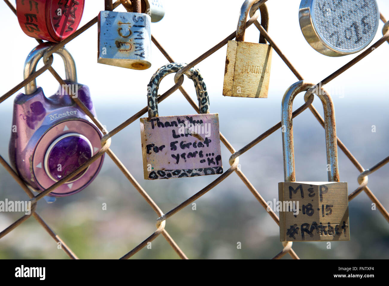 Locks of Love at Runyon Canyon, Los Angeles California Stock Photo - Alamy