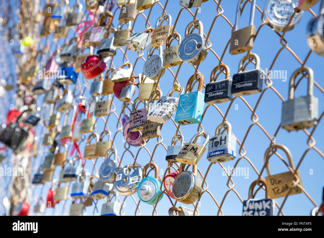 Locks of Love at Runyon Canyon, Los Angeles California Stock Photo - Alamy