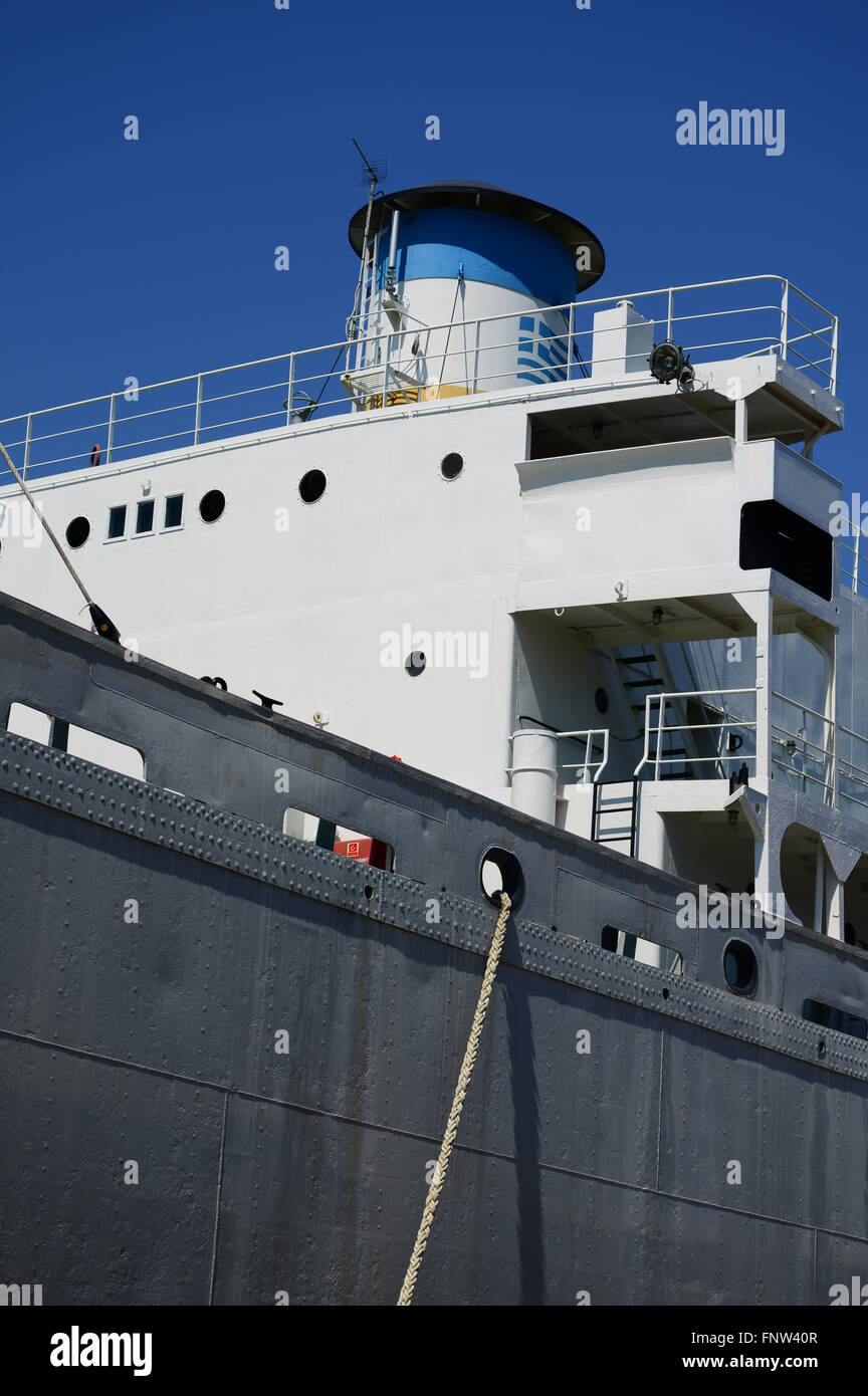 Greece, Piraeus, Museum Ship, Hellas Liberty Stock Photo