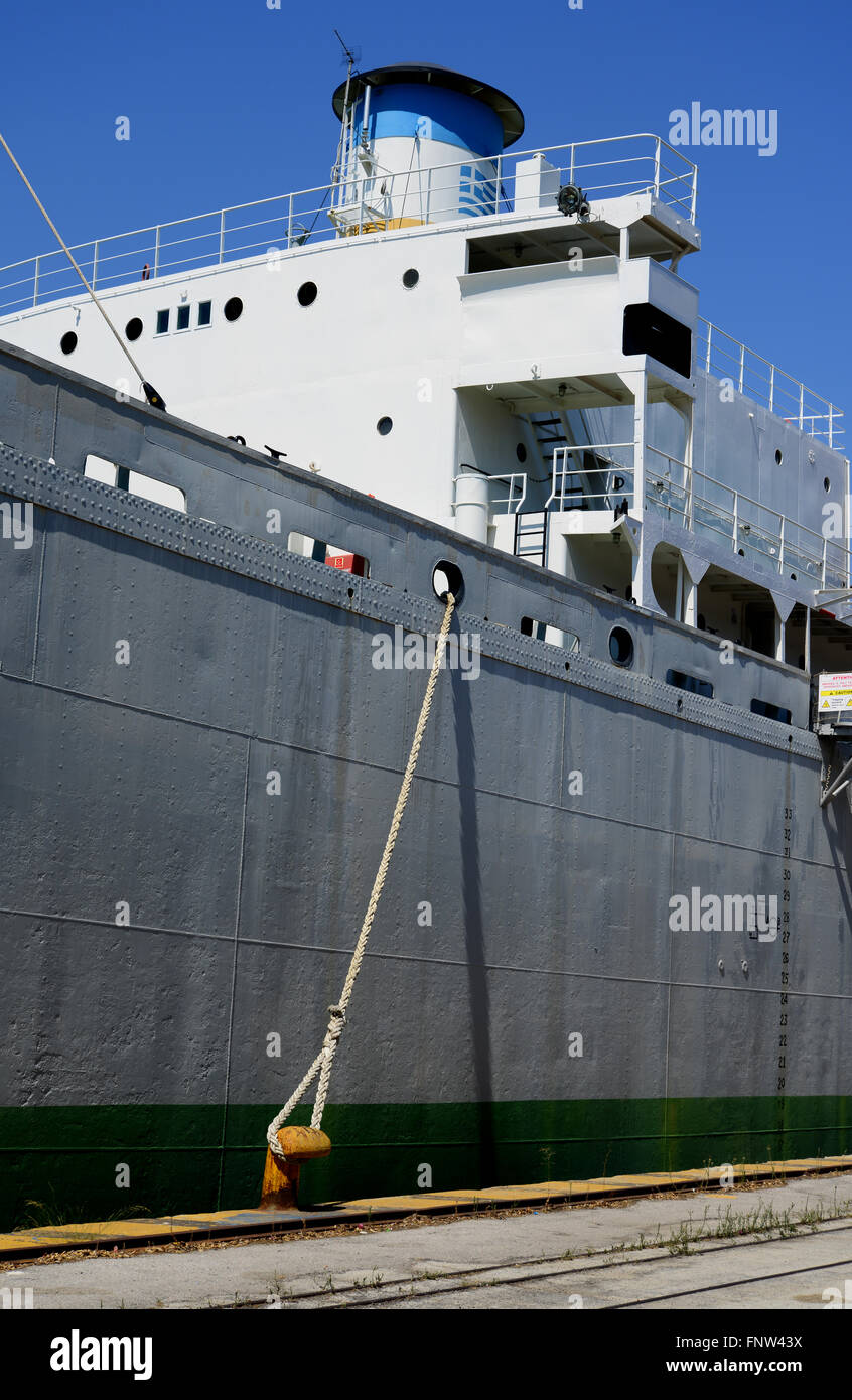 Greece, Piraeus, Museum Ship, Hellas Liberty Stock Photo