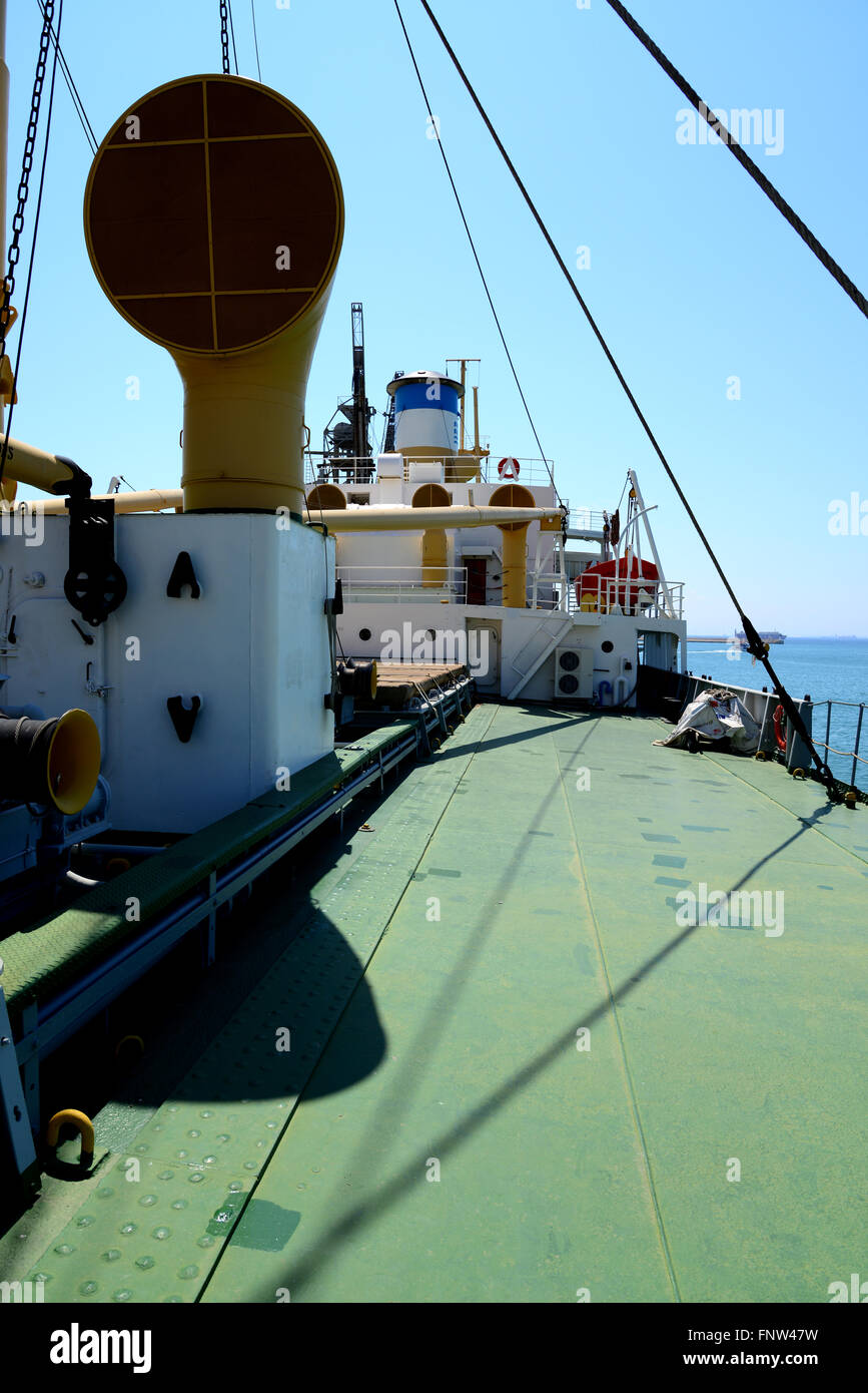 Greece, Piraeus, Museum Ship, Hellas Liberty Stock Photo