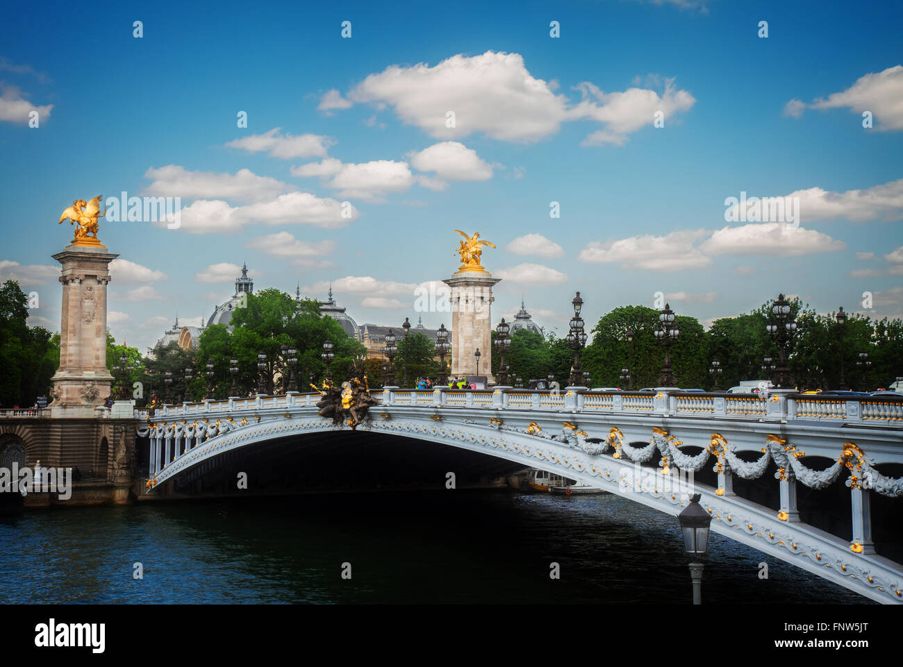 Bridge of Alexandre III in  Paris, France Stock Photo