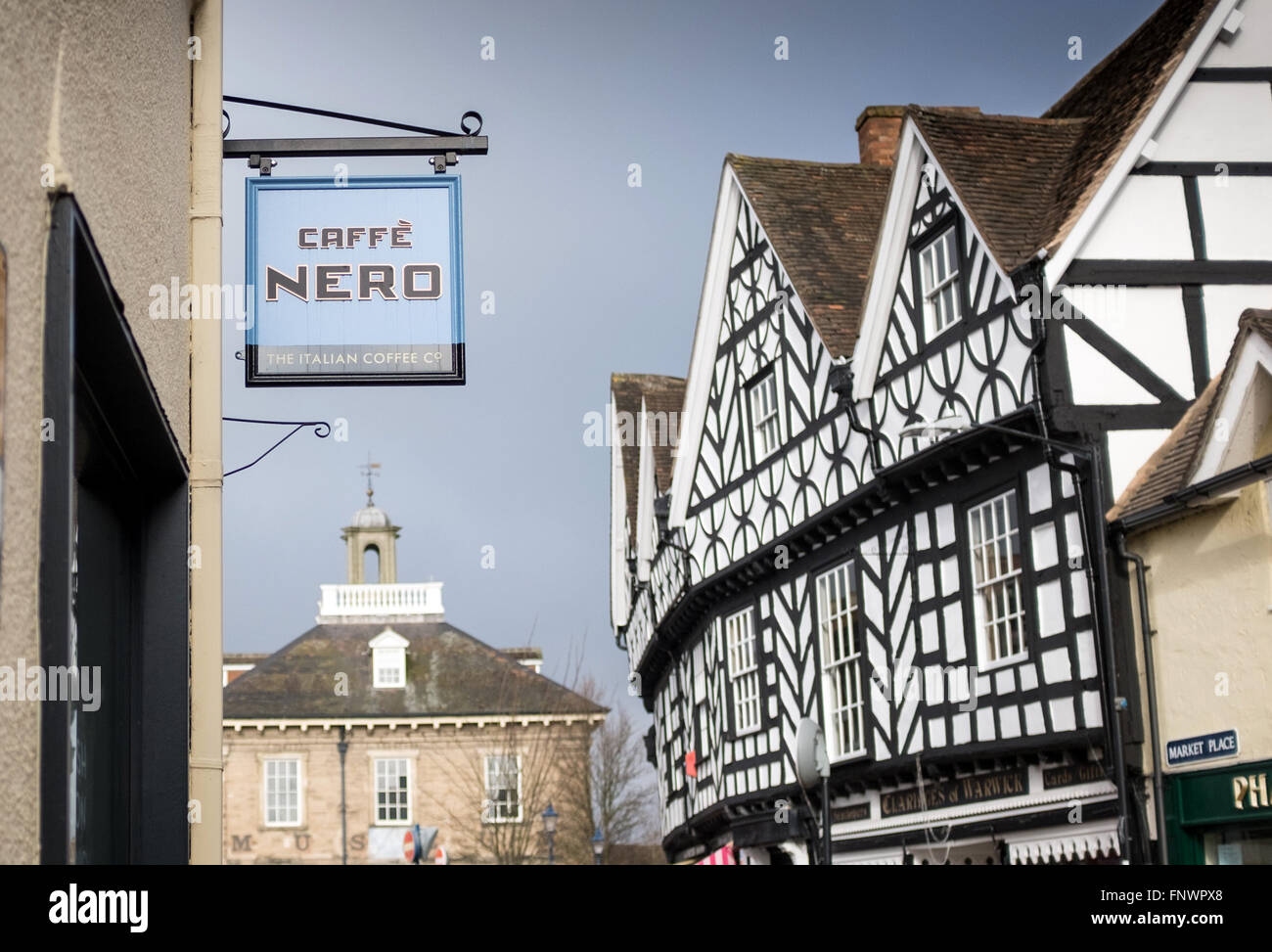 Warwick town centre Stock Photo Alamy