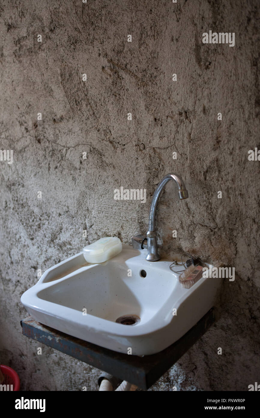 A basic bathroom in a home, Bahir Dah, Ethiopia, Africa Stock Photo Alamy