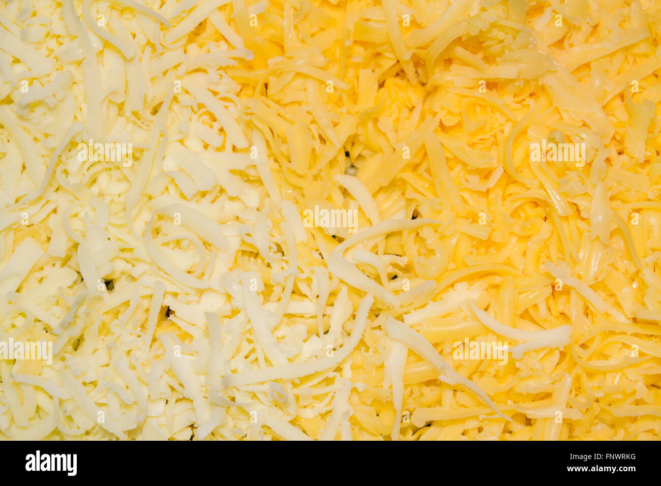 Two types of grated cheese for toppings Stock Photo Alamy