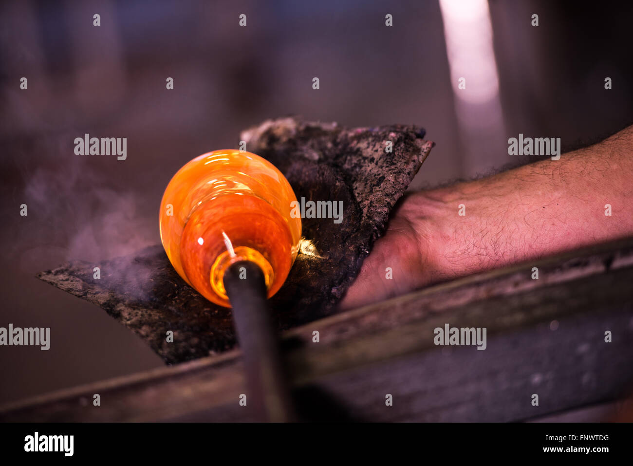 Glass Blower, Glass, Blown Glass Manufacturing Plant Stock Photo Alamy