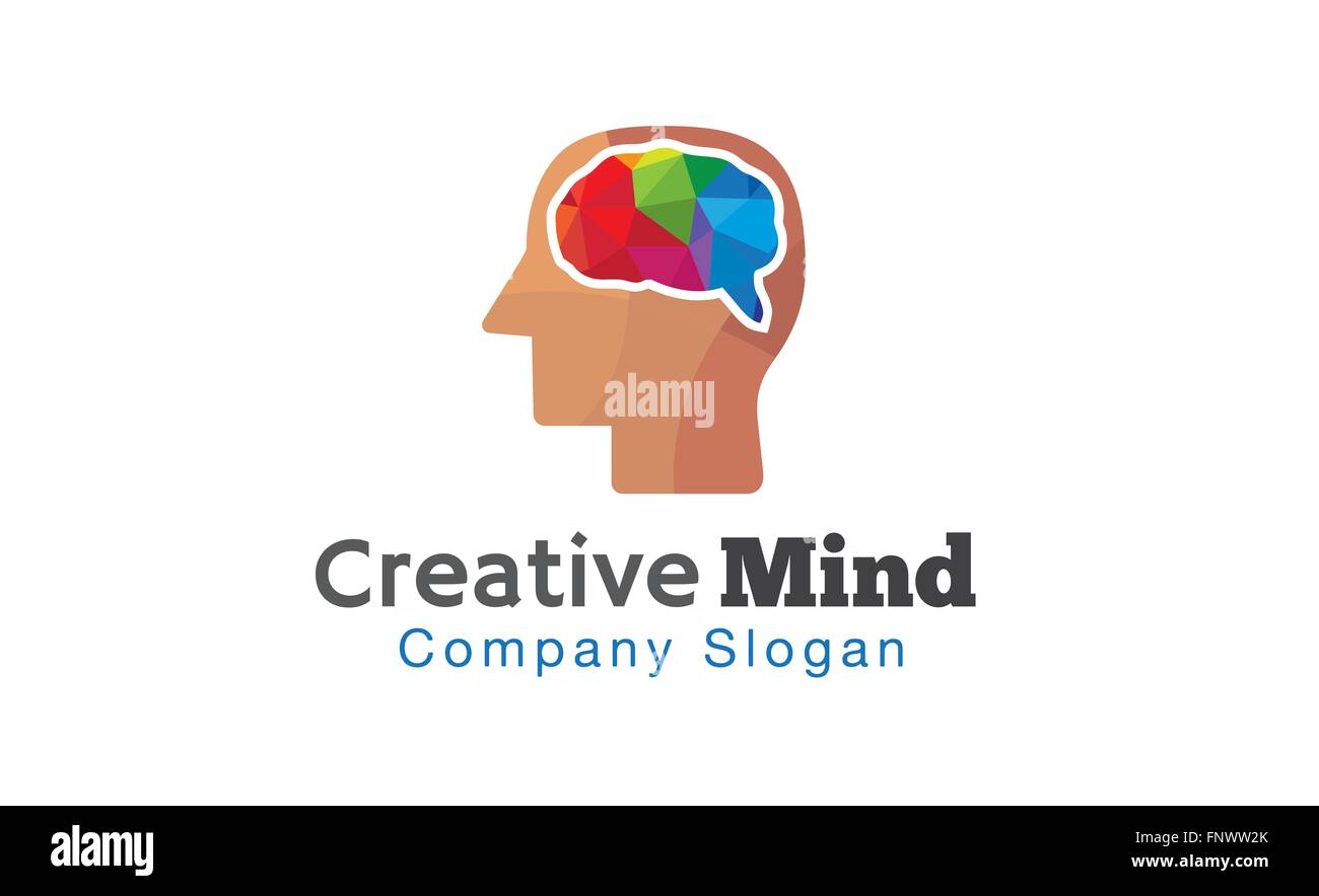 Creative Mind Design Logo Vector Symbol Illustration Stock Vector