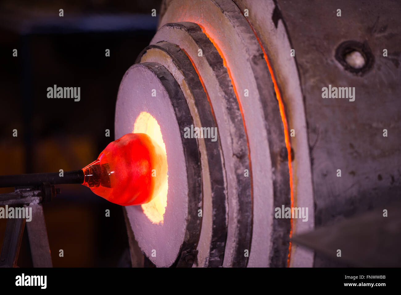 Glass Blower, Glass, Blown Glass Manufacturing Plant Stock Photo Alamy