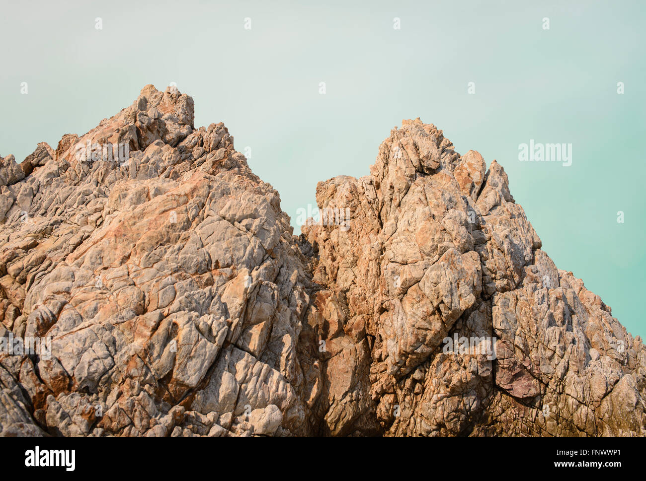 Blur background of Rock and Sea Stock Photo - Alamy
