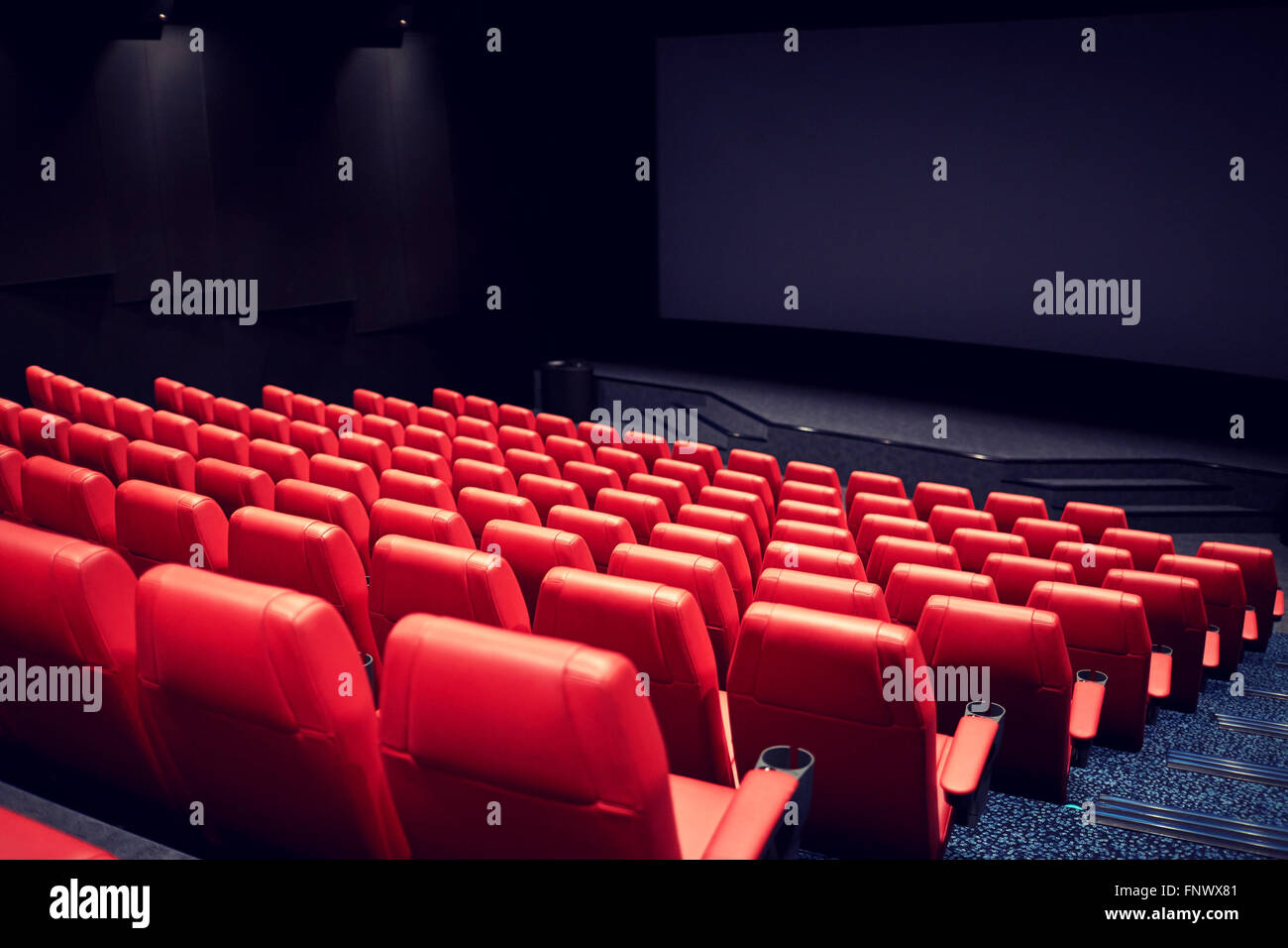 movie theater or cinema empty auditorium Stock Photo