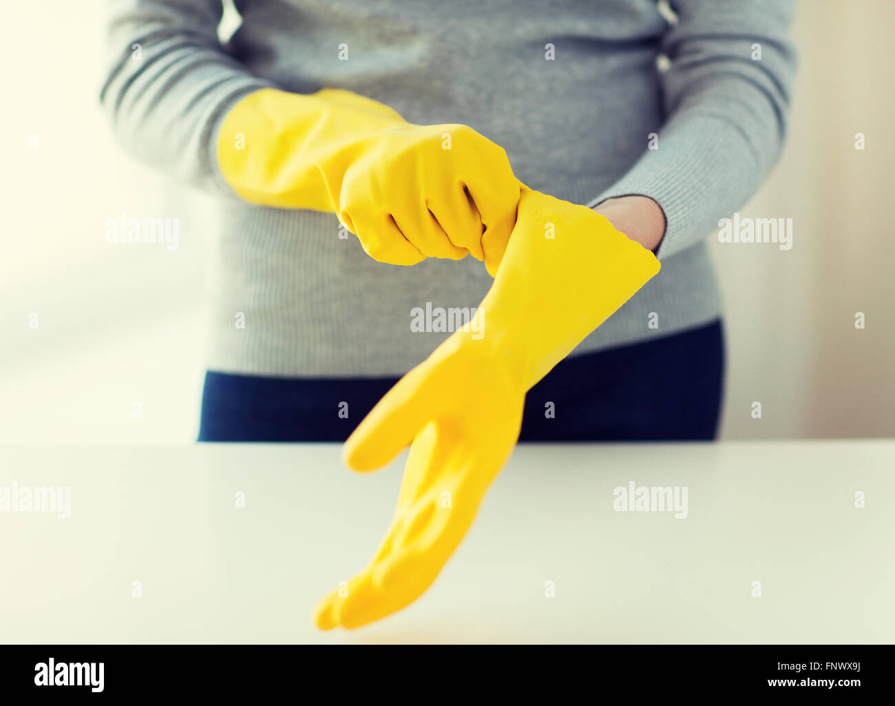 Close Up Of Woman Wearing Protective Rubber Gloves Stock Photo Alamy Close Up Of Woman Wearing Protective Rubber Gloves Stock Photo Alamy