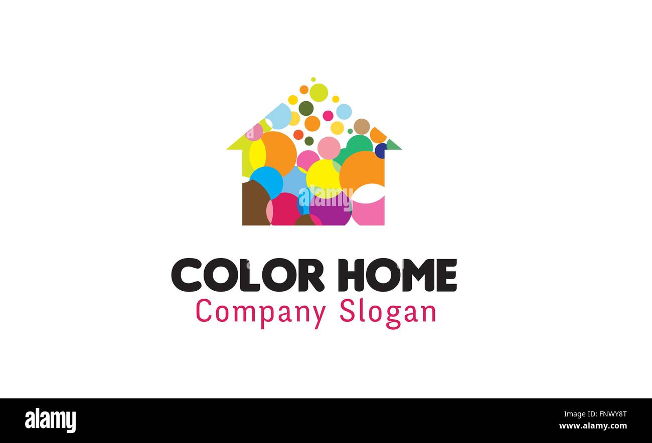 Color Home Design Illustration Stock Vector Image & Art - Alamy