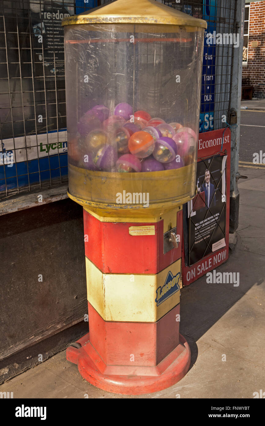 Toy capsules novelty vending machine Stock Photo Alamy