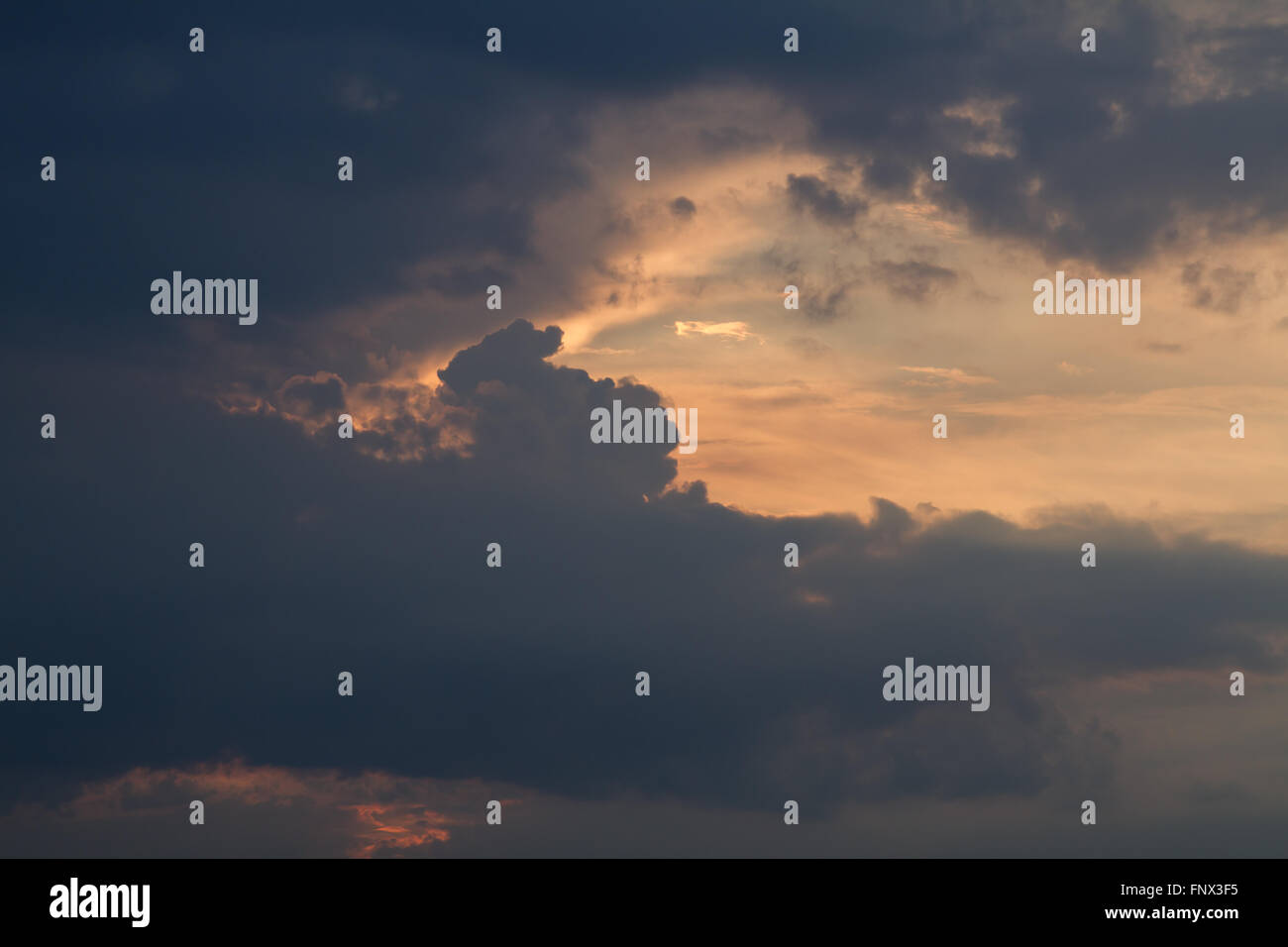 A cloudy sky at Sunset Stock Photo - Alamy