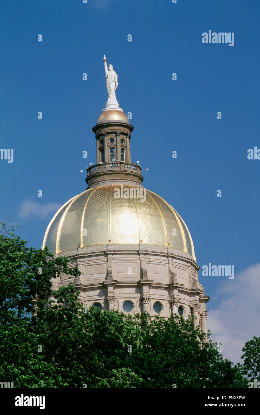 Dome Of The Georgia State Capitol Building, Atlanta, Georgia, United States Of America Stock Photo