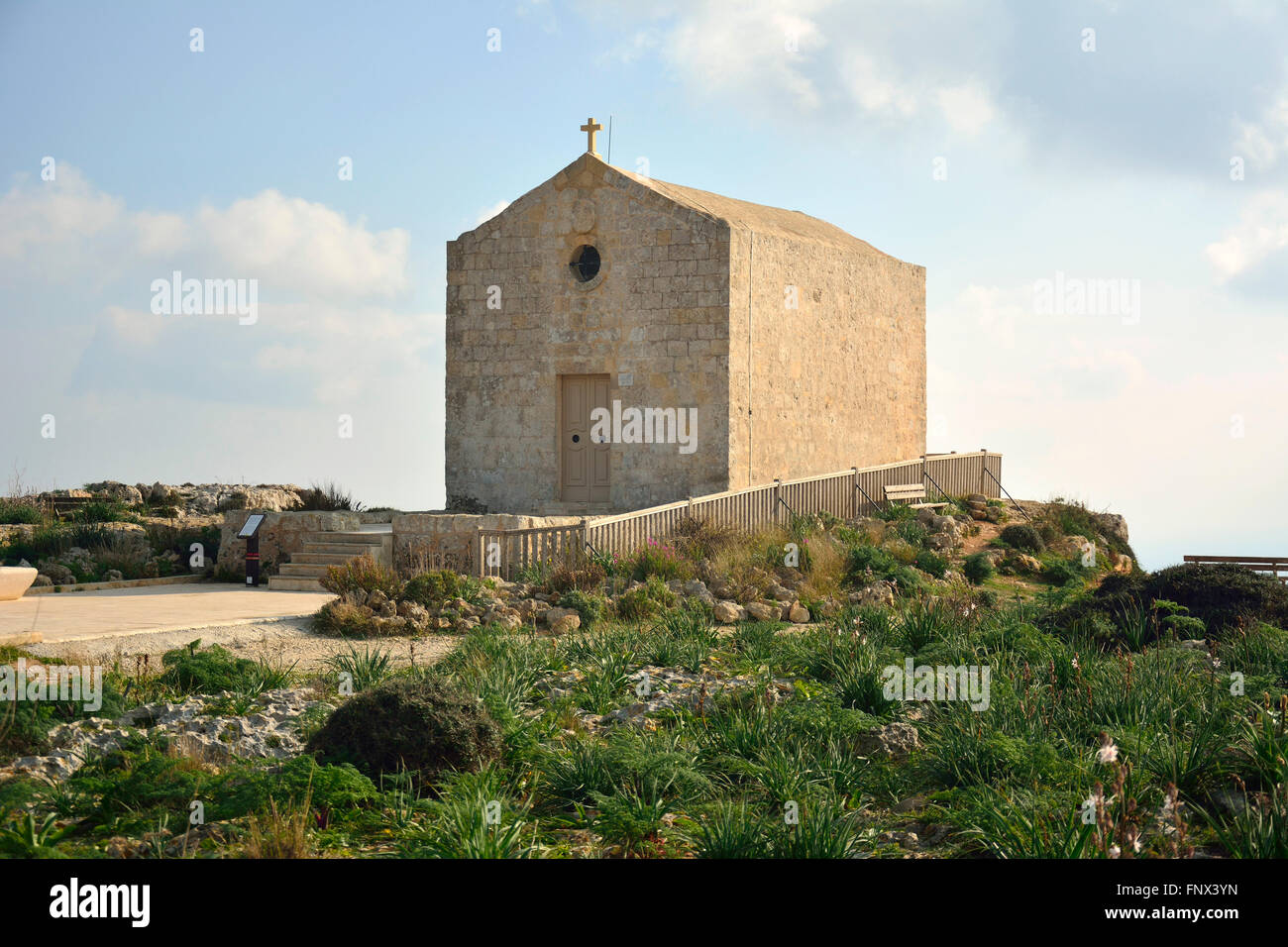 Chapel of St Mary Magdalene, built in the 17th century, in Dingli, Malta. Stock Photo