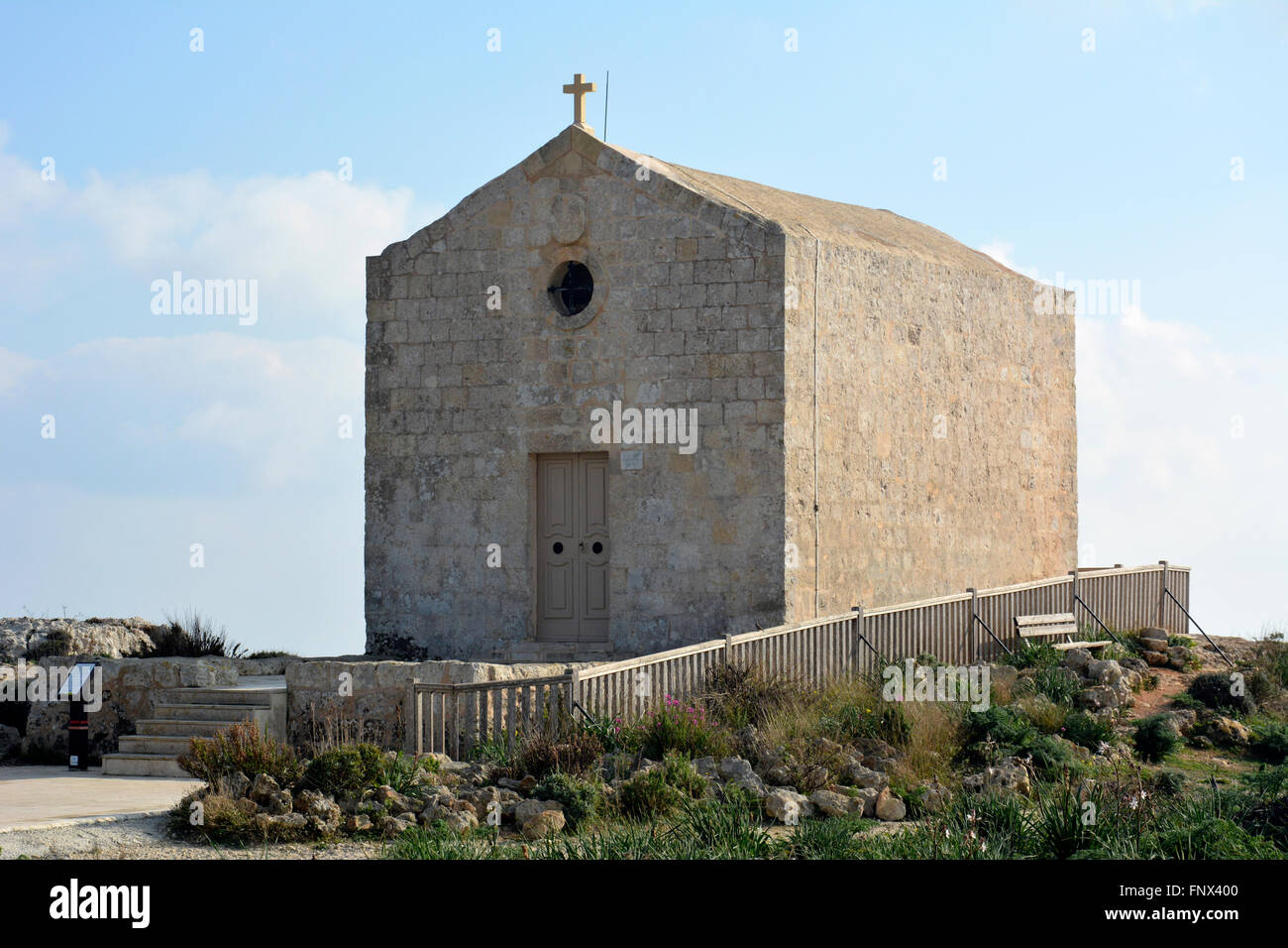 Chapel of St Mary Magdalene, built in the 17th century, in Dingli, Malta. Stock Photo