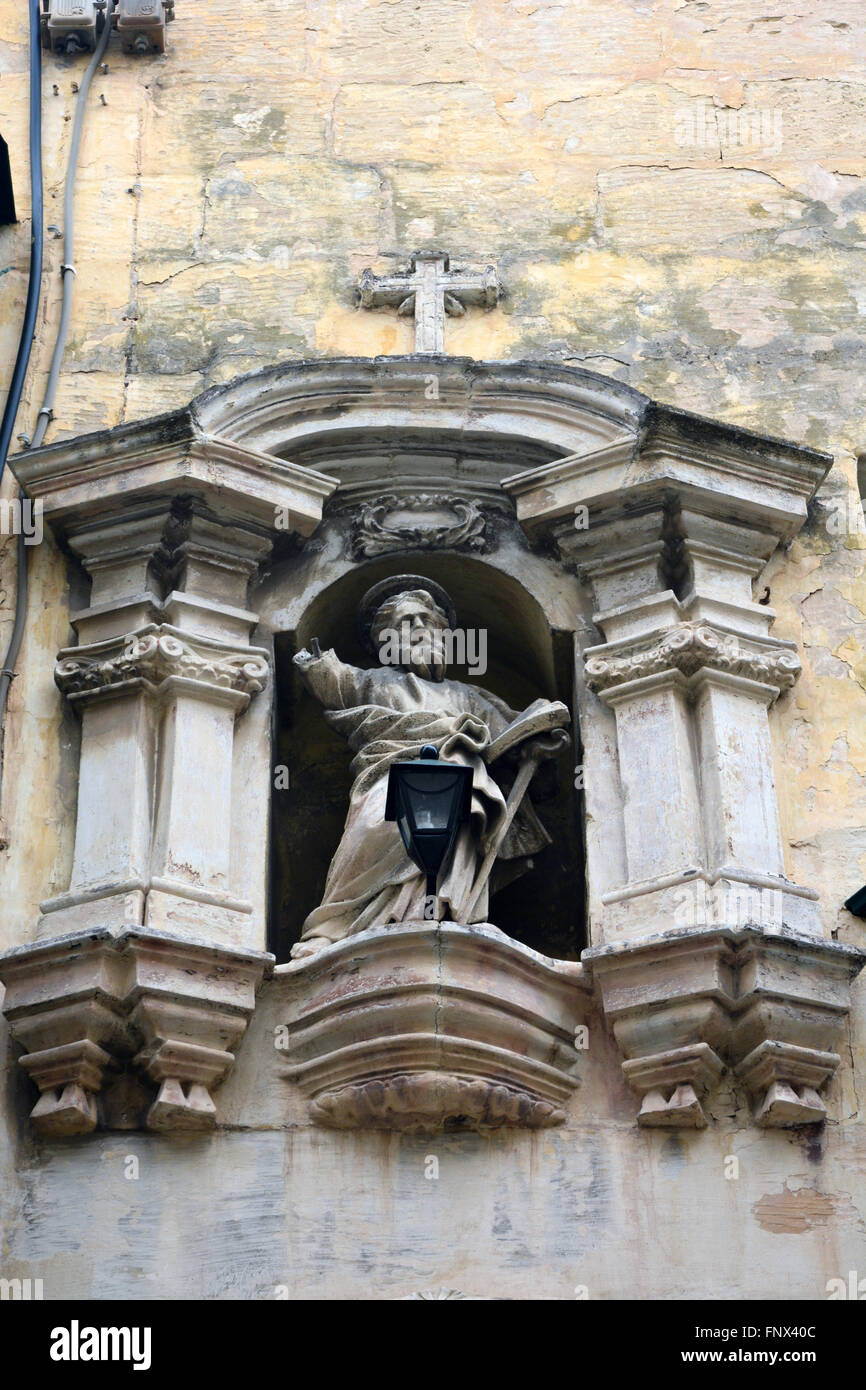 Religious statue on a Rabat street in Malta Stock Photo Alamy