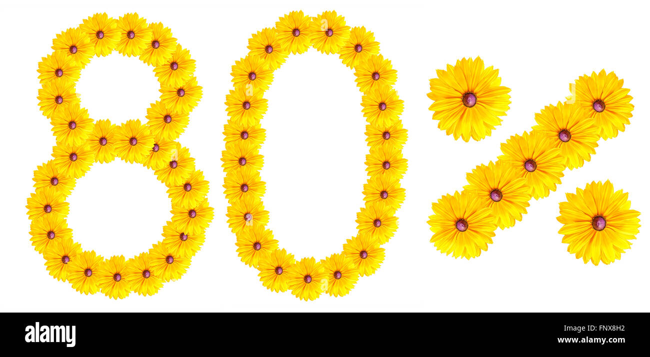 figures 80% of the letters written by flowers Stock Photo - Alamy