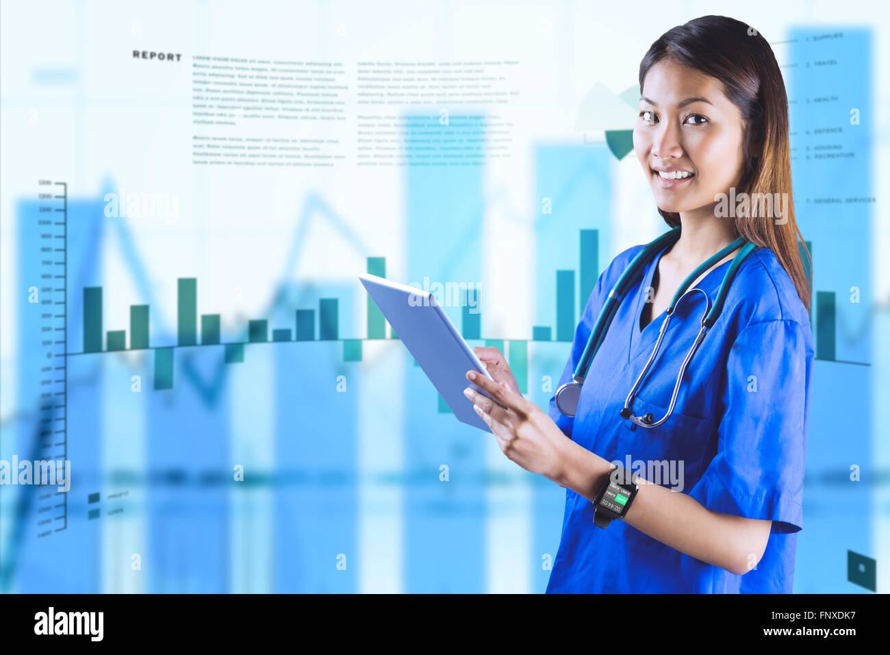 Hands nurse tablet woman hi-res stock photography and images - Alamy