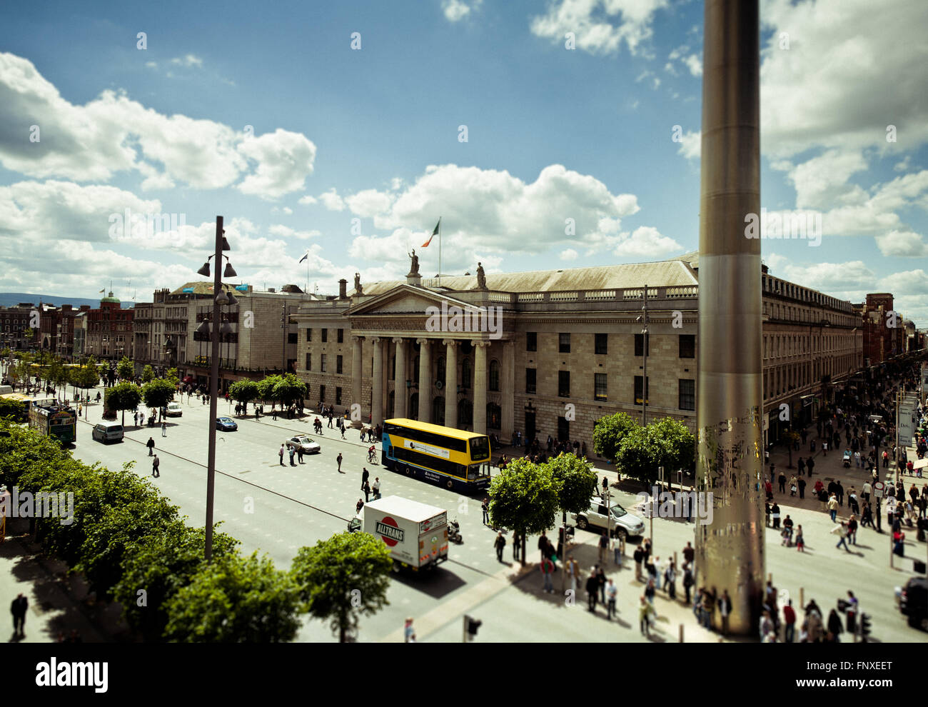 Aerial view of GPO, Spire O'Connell St, Dublin, Ireland Stock Photo Alamy