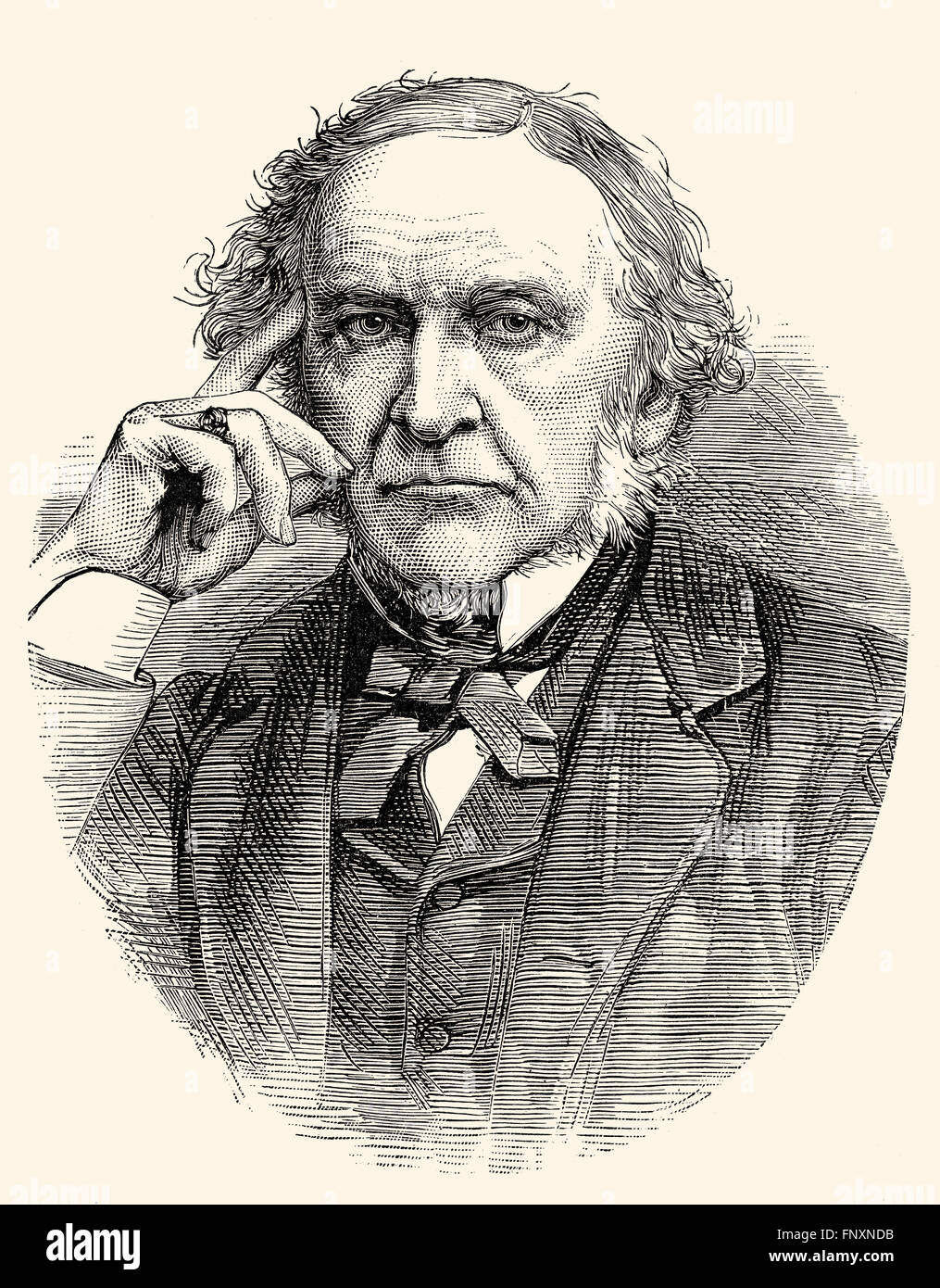 William Ewart Gladstone, 1809-1898, a former British Prime Minister, Stock Photo