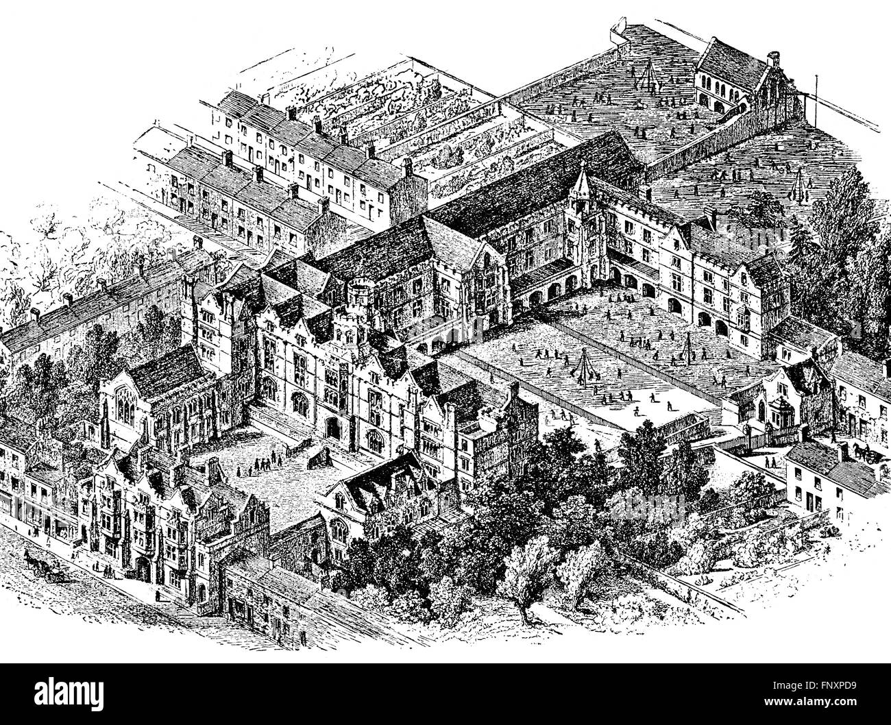 Westminster Training College, Horseferry Road in Westminster, London, England, 19th century Stock Photo