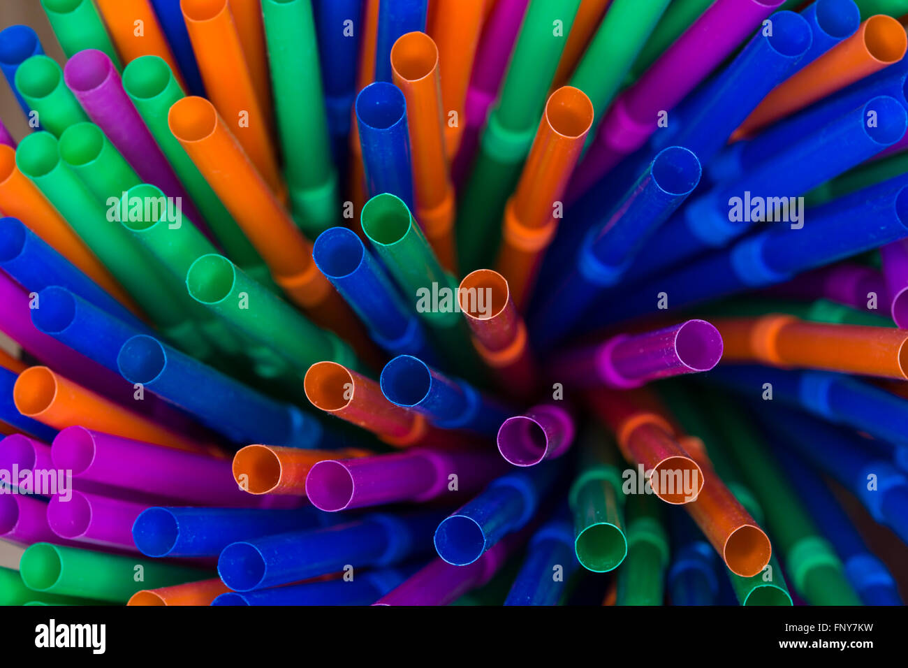 Close up of multicoloured drinking straws Stock Photo - Alamy