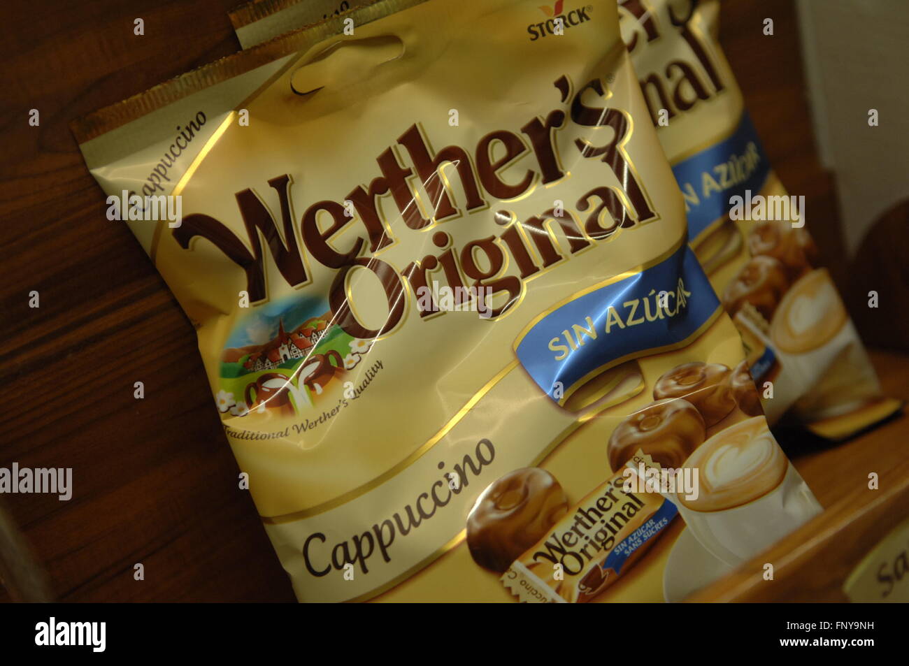 Werther's Original Cappuccino packet of sweets Stock Photo