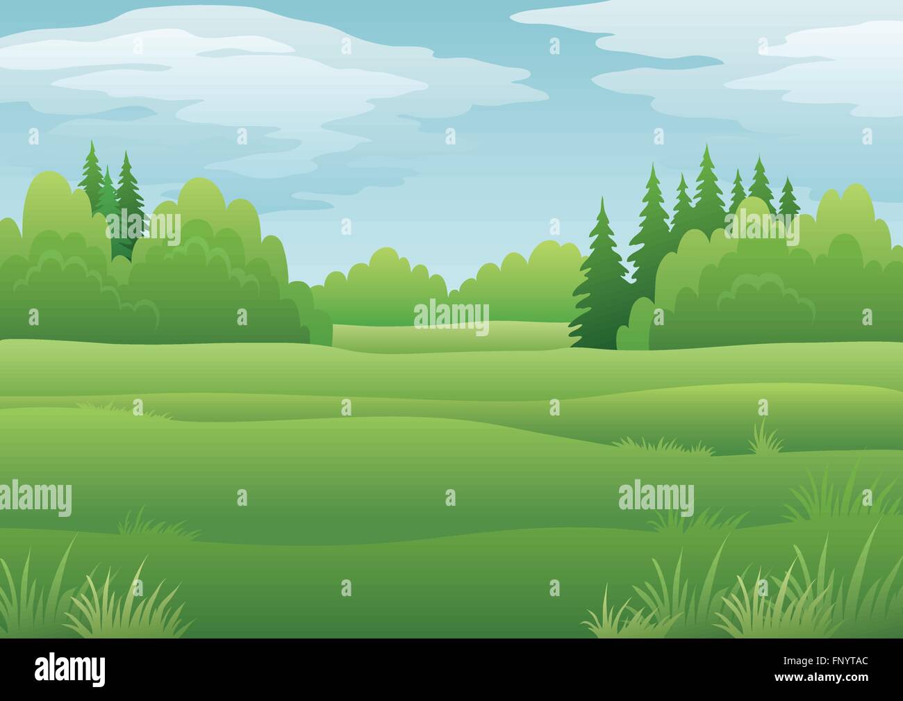 Landscape, summer forest Stock Vector Image & Art - Alamy