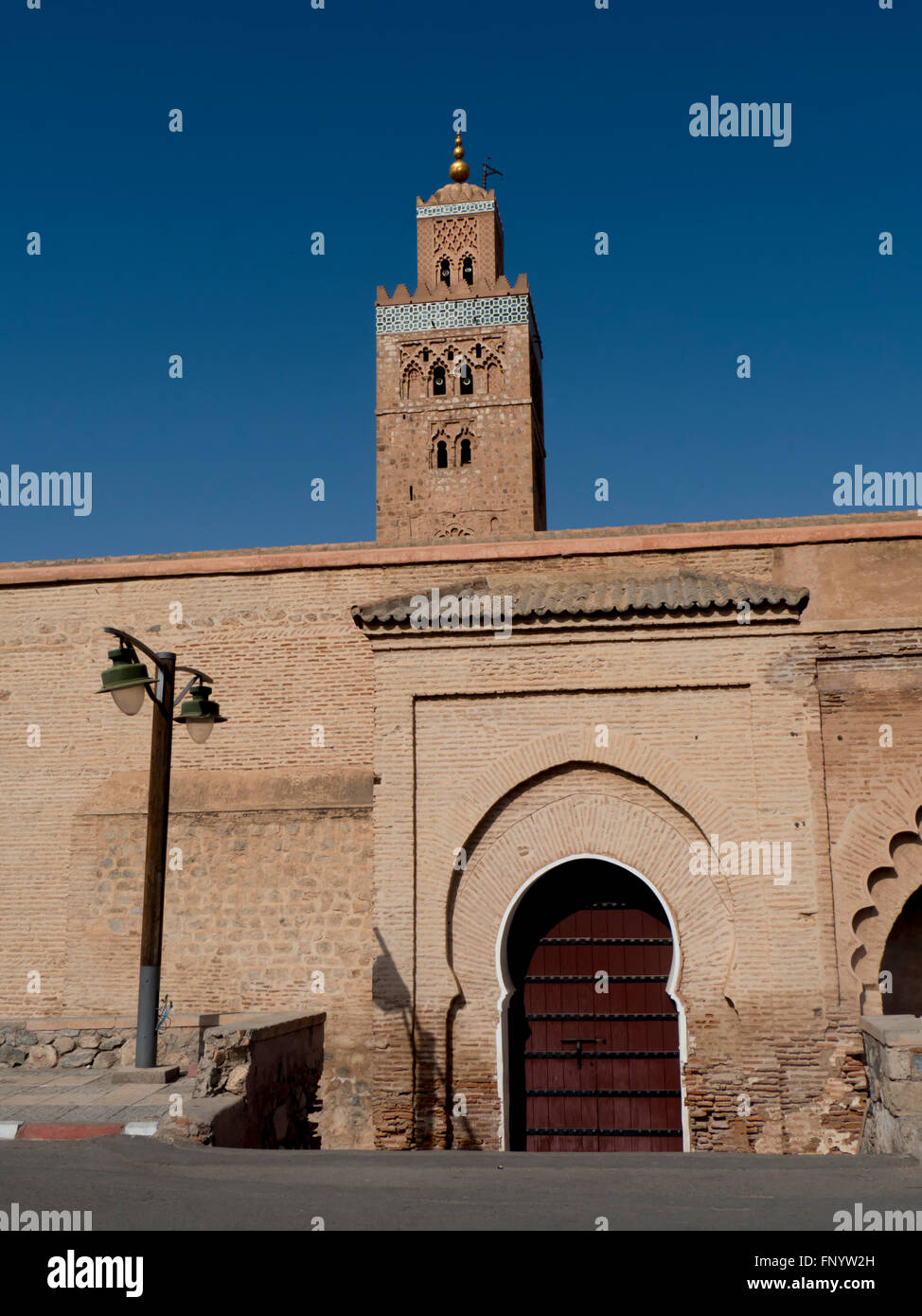 Morocco, Marrakech, Koutoubia Mosque Stock Photo