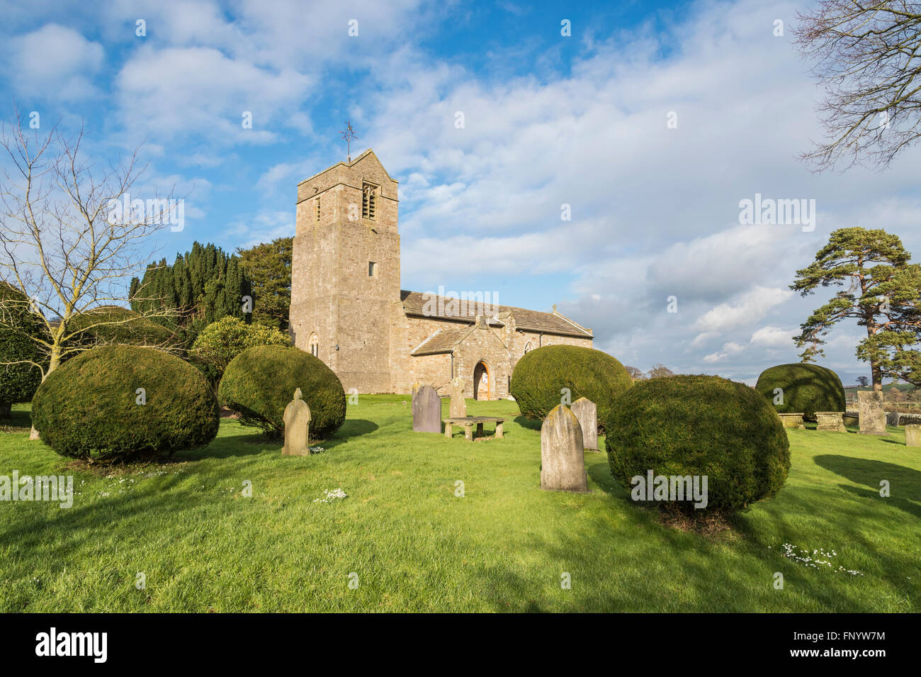 St James the Less church in the Lune valley hamlet of Tatham Stock