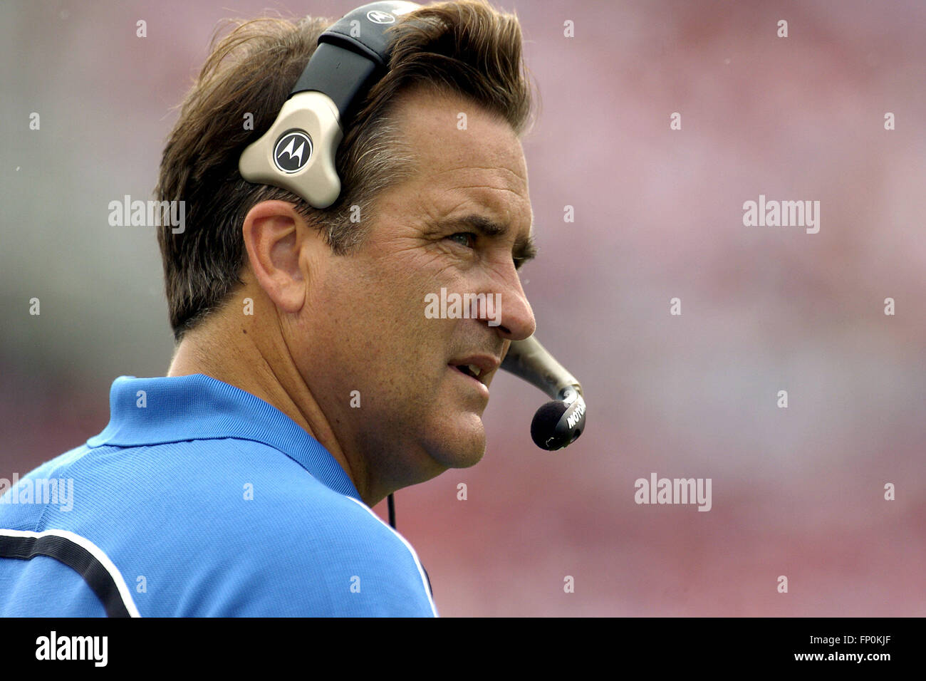 Tampa, Florida, USA. 2nd Oct, 2005. Oct. 5, 2005; Tampa, FL, USA; Detroit Lions coach Steve Mariucci during the second half of the Lions game against the Tampa Bay Buccaneers at Raymond James Stadium. The Bucs won the game 17-13. © Scott A. Miller/ZUMA Wire/Alamy Live News Stock Photo