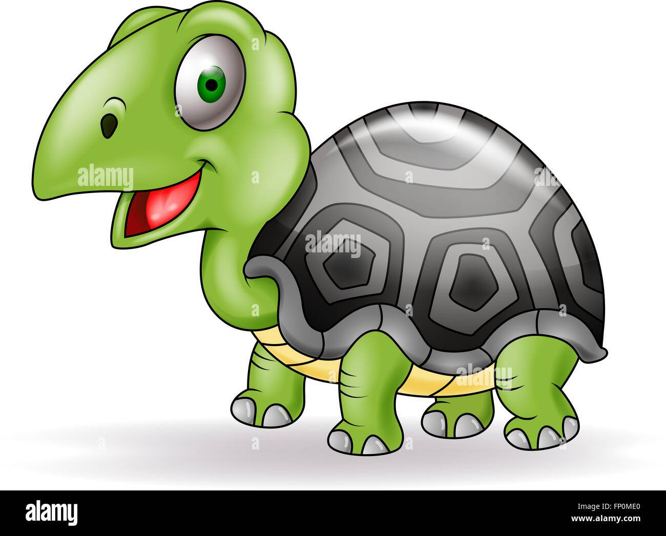 Happy turtle cartoon slow animal hi-res stock photography and images - Alamy
