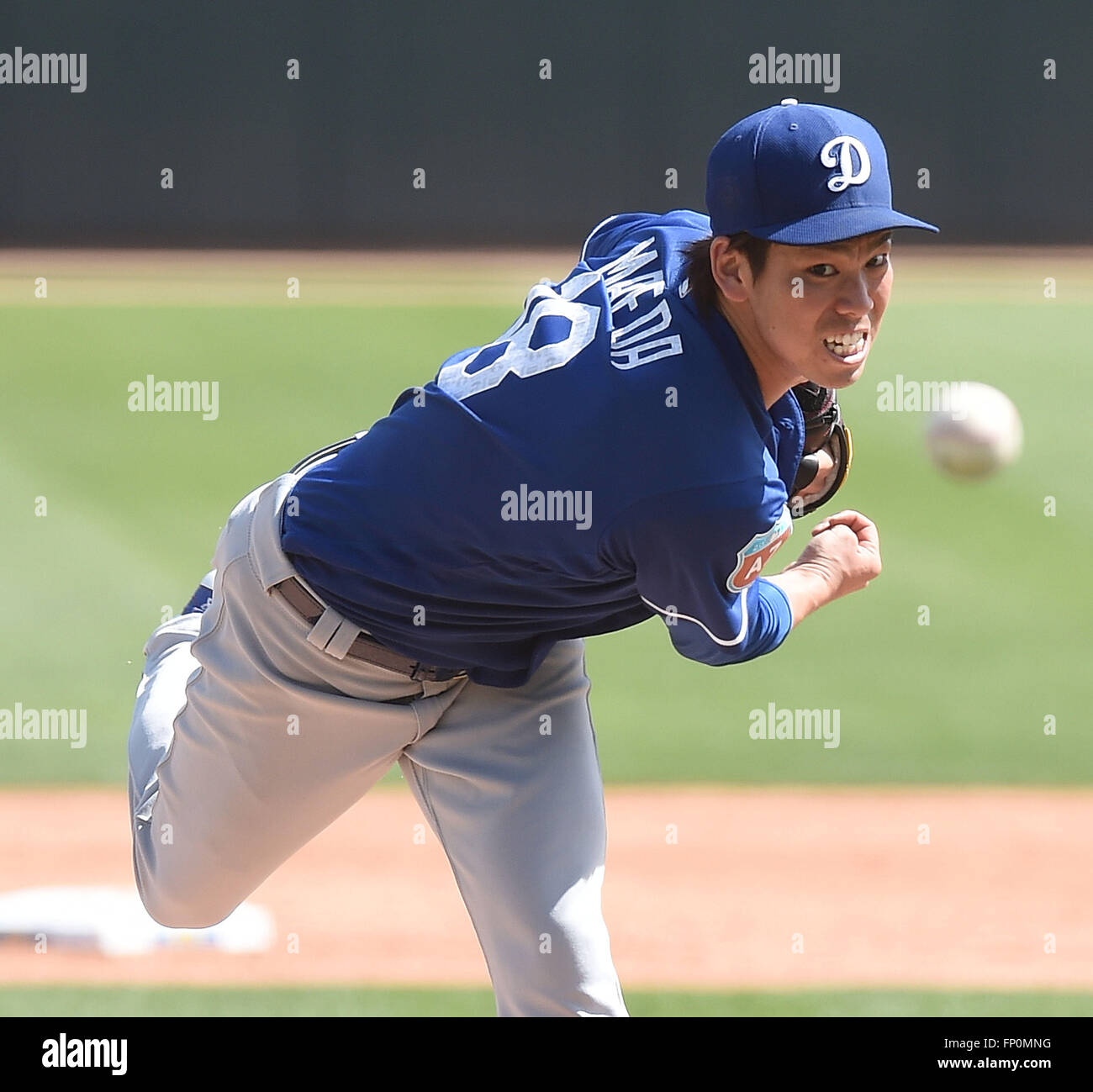 Glendale, Arizona, USA. 15th Mar, 2016. Kenta Maeda (Dodgers) MLB 