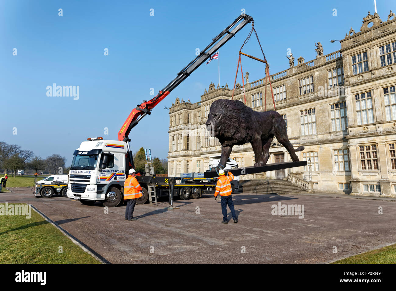Longleat 50th anniversary lion statue hires stock photography and