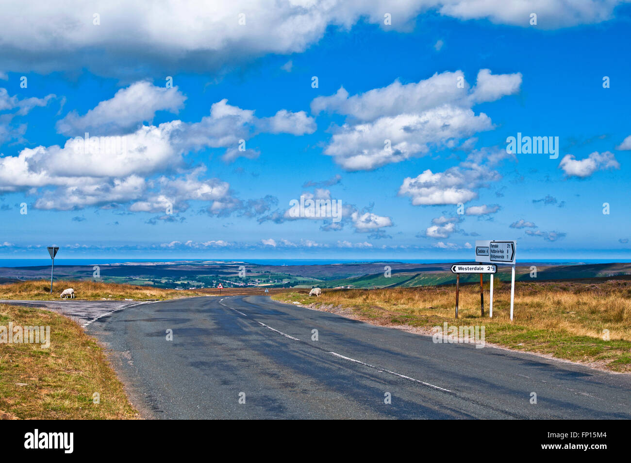 North york moors road sign hires stock photography and images Alamy