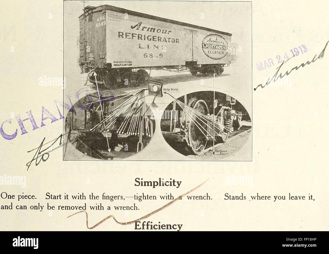 Canadian transportation and distribution management (1913 Stock Photo
