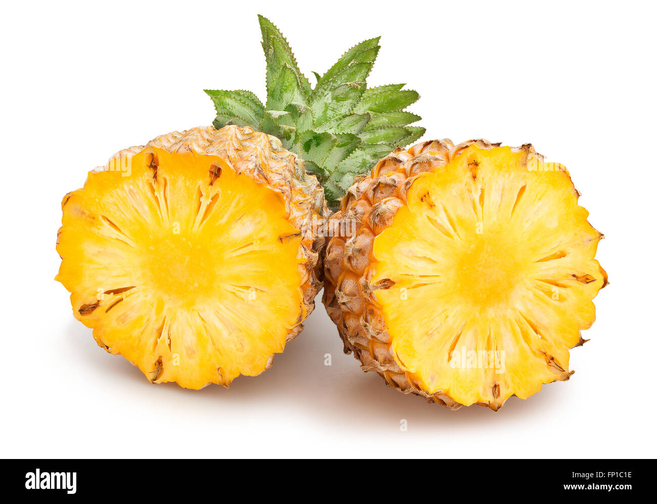 pineapple sliced isolated Stock Photo