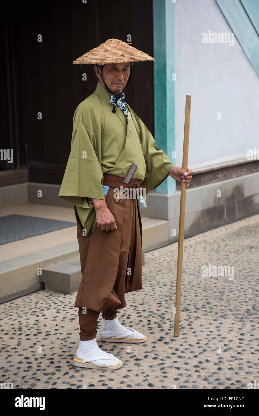 Gentleman in Traditional Period Villagers Clothing in the Reconstructed