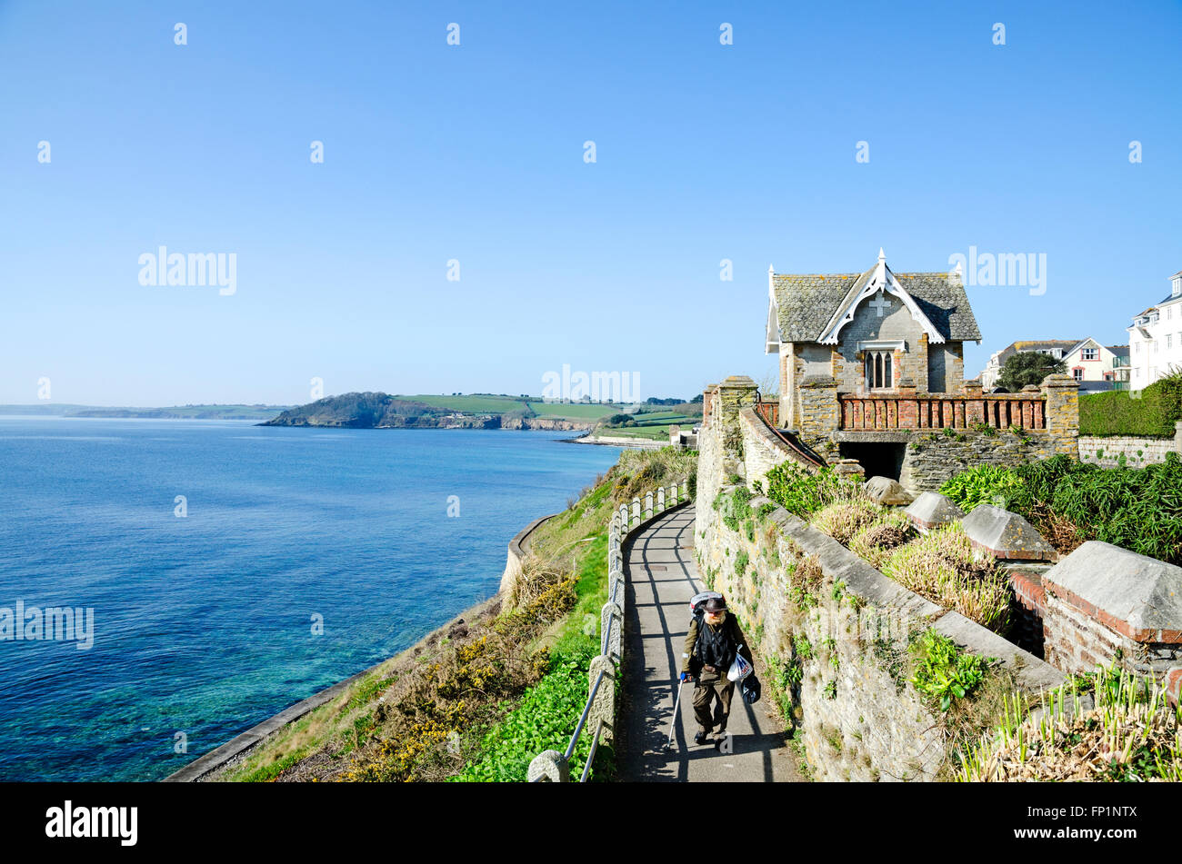 The old summer house on Cliff road in Falmouth, Cornwall, UK Stock