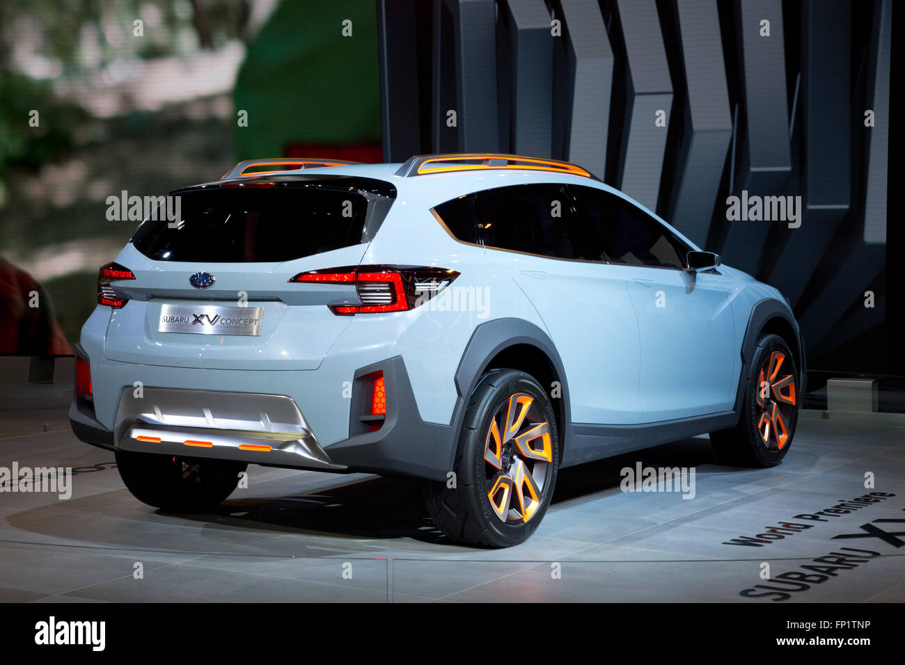 Subaru Xv Concept At The Geneva International Motor Show 16 Stock Photo Alamy