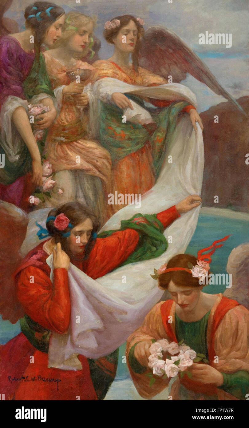 Rupert Bunny - Angels Descending Stock Photo - Alamy